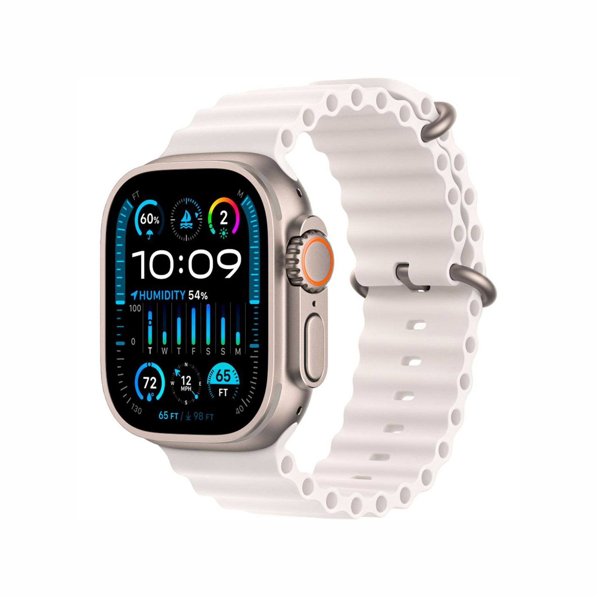 Apple Watch Ultra 2 GPS + Cellular 49mm Titanium Case with White Ocean Band (MREJ3) б/у